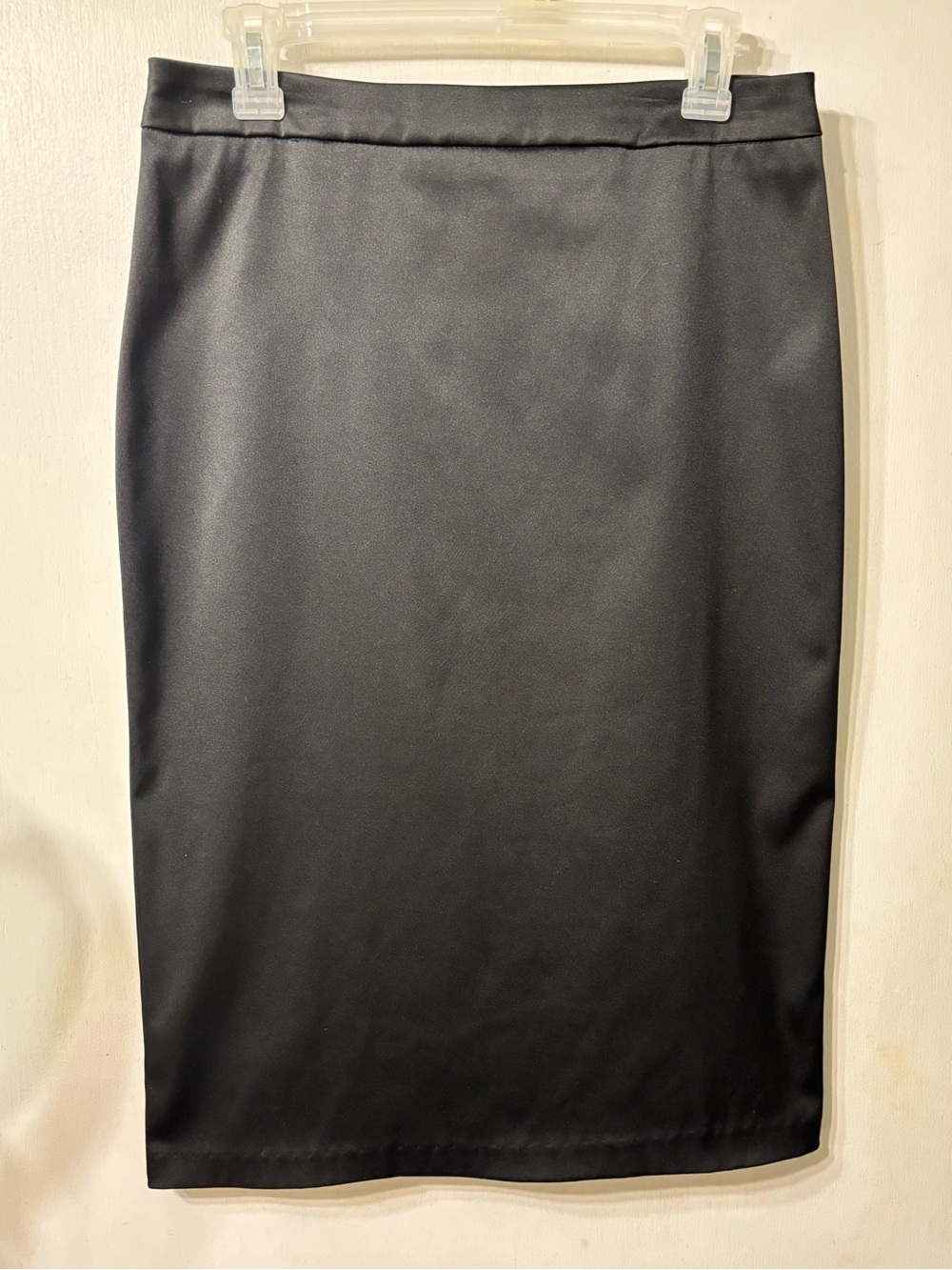 MSK Black Satin Pencil Skirt